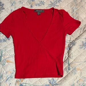 Primark Scarlet V-Neck Short Sleeve Top